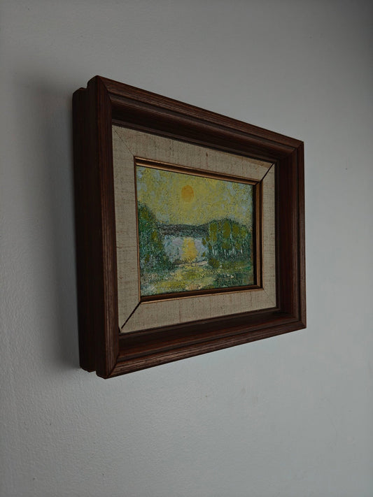 Lindqvist – Summer Evening by the Lake – Oil Painting on Panel