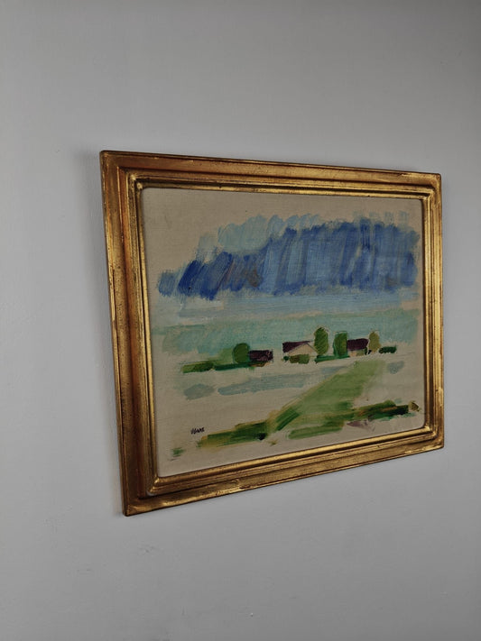 Ulf Bank – “Sommarbild, Viskadalen” – Landscape Painting, c. 40 × 34 cm