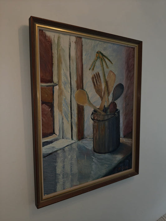 Unique Oil Painting – Still Life by G. Marle, c. 60 × 77 cm