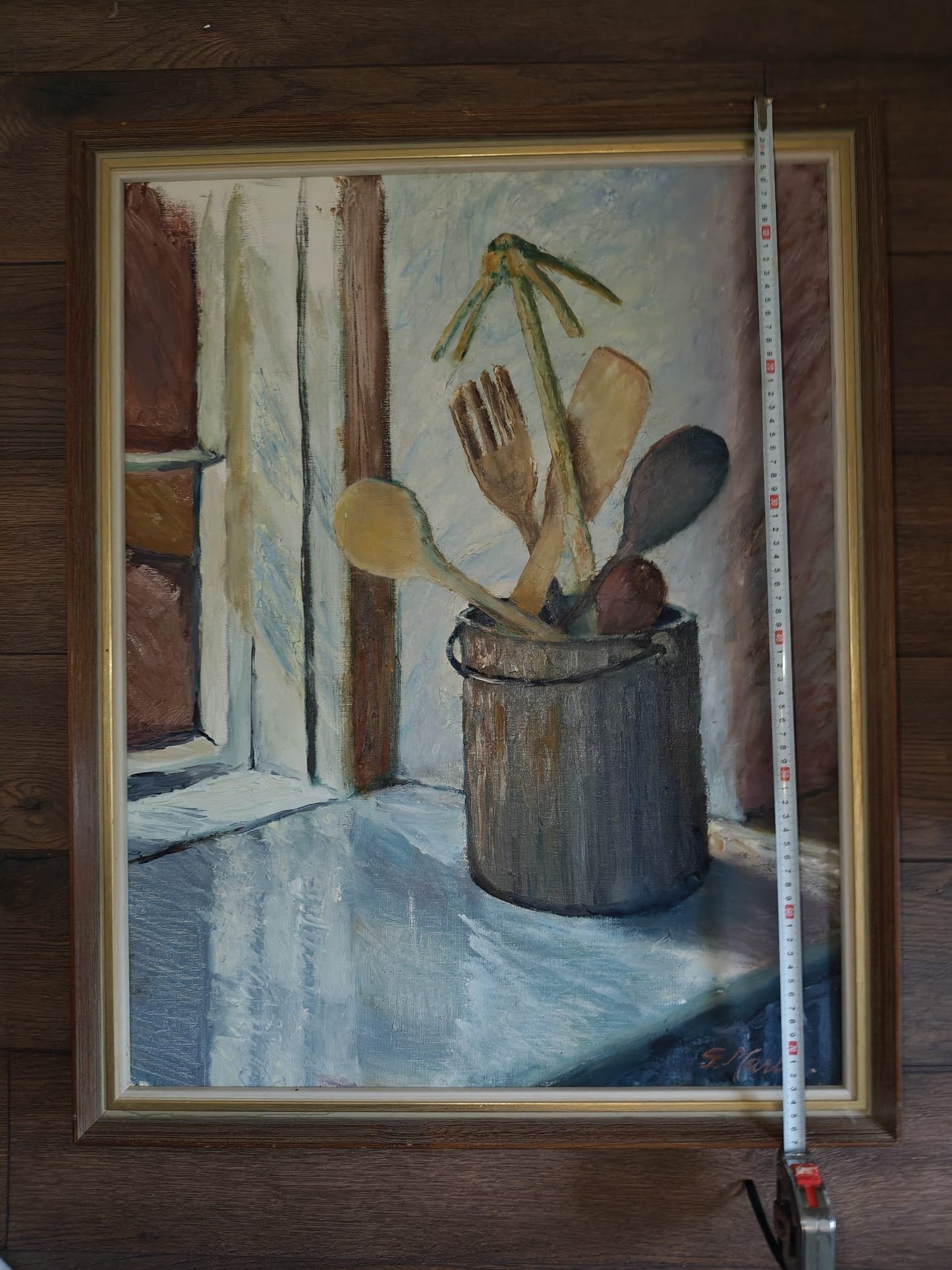 Unique Oil Painting – Still Life by G. Marle, c. 60 × 77 cm