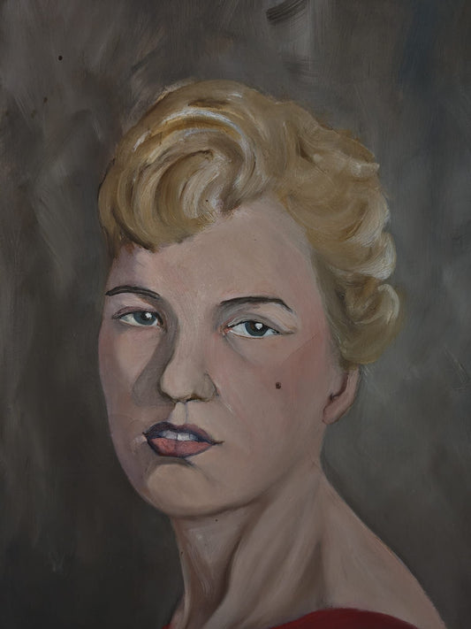 Portrait of a Woman – Oil Painting on Canvas, 1960 – Signed “Eriksson”