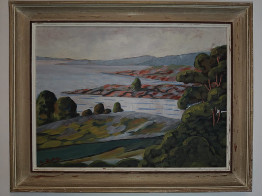 C. Borg – Archipelago Landscape – Oil Painting on Panel