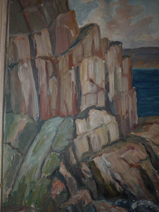Archipelago with Sailboat — Oil Painting by Elfrida Ewerlöf, 1959 (W101)