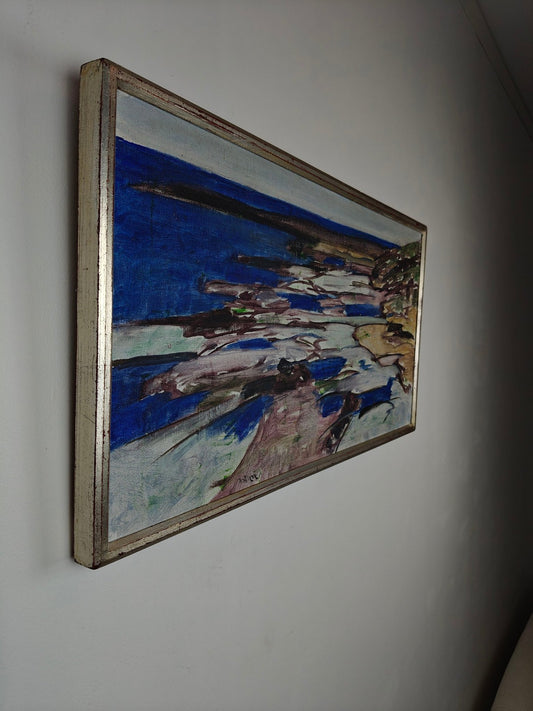 Ingvar Wiede – “Snogebæk, Bornholm” – Oil Painting, 1971