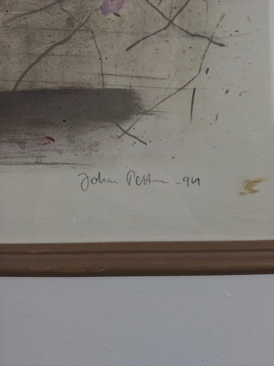 Signed Lithograph — Floral Still Life in Vase — Johan Pettersson, 1994 (W113)