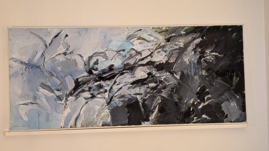 “Blå Morgon” – Large Oil Painting by Jürgen Asp, 1999 , 150 x 65 cm